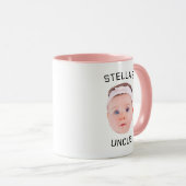 Nieuwe Uncle Gift Mok, Aangepaste Baby Gezicht Fot Mok (Voorkant rechts)