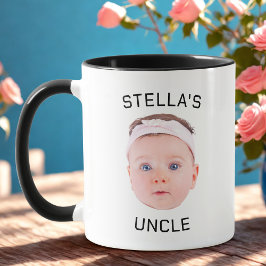 Nieuwe Uncle Gift Mok, Aangepaste Baby Gezicht Fot Mok