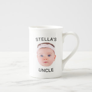 Nieuwe Uncle Gift Mok, Aangepaste Baby Gezicht Fot Porselein Kop