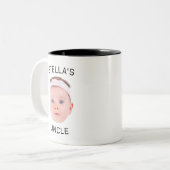 Nieuwe Uncle Gift Mok, Aangepaste Baby Gezicht Fot Tweekleurige Koffiemok (Voorkant links)