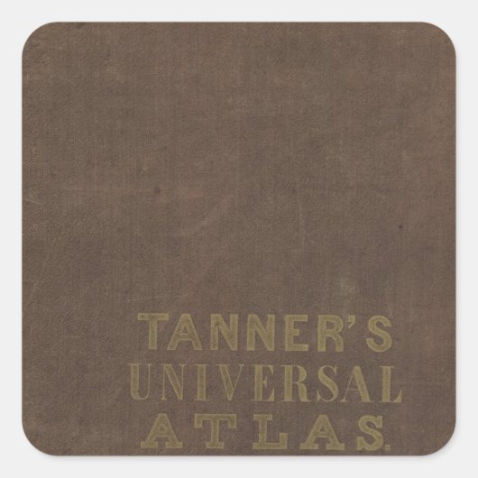 Nieuwe Universal Atlas Vierkante Sticker (Voorkant)