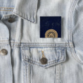 Nieuwe universele atlas vierkante button 5,1 cm (In situ)