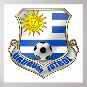 Nieuwe Uruguay 2010 Fans Futbol badge Poster