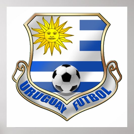 Nieuwe Uruguay 2010 Fans Futbol badge Poster (Voorkant)