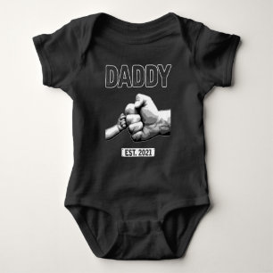 Nieuwe vader 2021 Papa Fist Bump Son and Father Romper