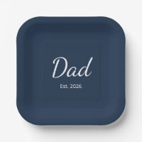 Nieuwe Vader Blauwe Minimalistische Vaderdag Feest