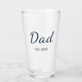 Nieuwe vader eerste Vaderdag minimalist Glas