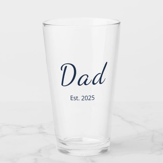 Nieuwe vader eerste Vaderdag minimalist Glas (Voorkant)