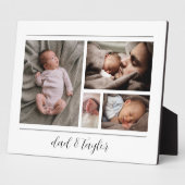 Nieuwe vader en Baby eerste Vaderdag Fotoplaat (Zijkant)