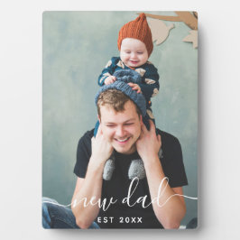 Nieuwe vader en Baby foto Keepslag Fotoplaat