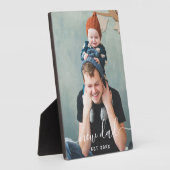 Nieuwe vader en Baby foto Keepslag Fotoplaat (Zijkant)