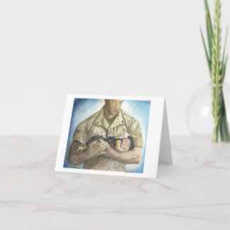 Nieuwe vader feestdagen kaart