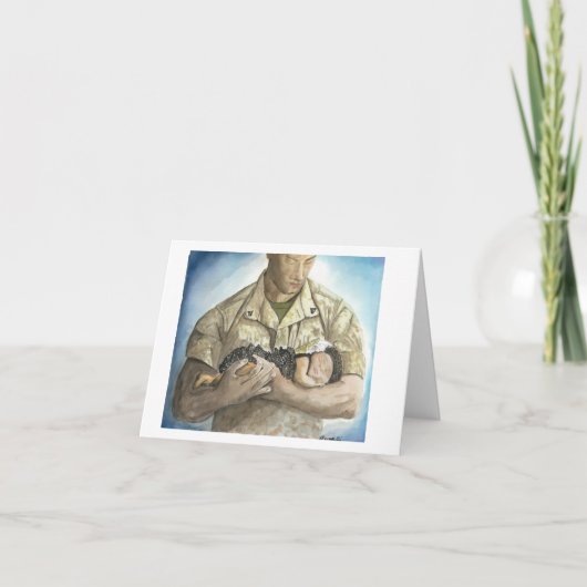 Nieuwe vader feestdagen kaart (Voorkant)