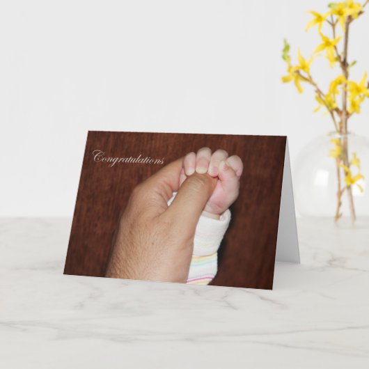 nieuwe vader, gefeliciteerd kaart (Gele Bloem)