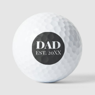Nieuwe vader Gift for Dad Golfer Grijs Golfballen