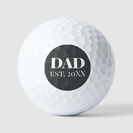 Nieuwe vader | Gift for Dad Golfer | Grijs Golfballen (Voorkant)