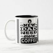 Nieuwe vader heeft meer koffie nodig (grappige nie tweekleurige koffiemok (Links)