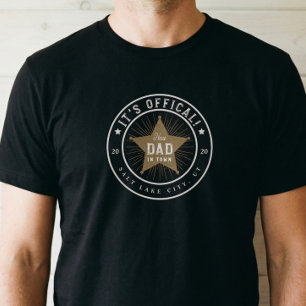 Nieuwe vader in de stad Officiële vader Sherif Sta T-shirt