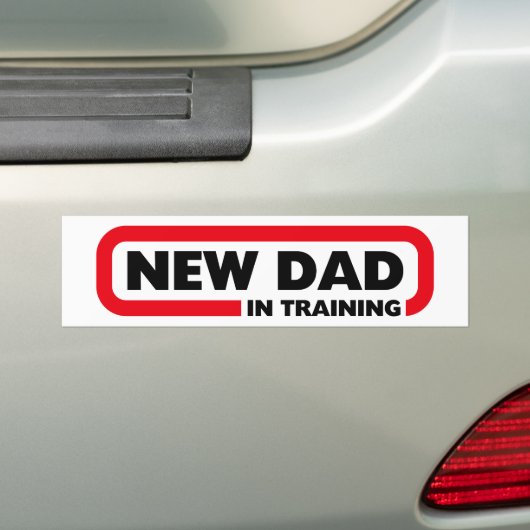 Nieuwe vader in opleiding - grappige Bumpersticker (Op auto)