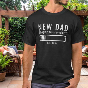 Nieuwe Vader Loopt op Lage Slaap Batterij Wit T-shirt