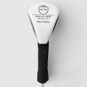 Nieuwe Vader Monogram Eerste Letter Naam Man Van V Golfheadcover (Voorkant)