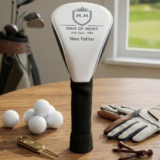 Nieuwe Vader Monogram Eerste Letter Naam Man Van V Golfheadcover