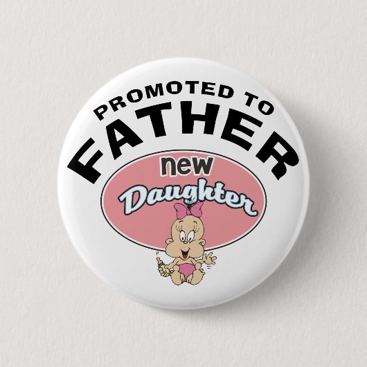 Nieuwe vader nieuwe dochter ronde button 5,7 cm (Voorkant)