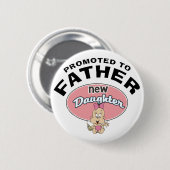 Nieuwe vader nieuwe dochter ronde button 5,7 cm (Voorkant /achterkant)