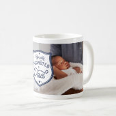 Nieuwe vader | Officieel gepromoot aan papa Badge  Koffiemok (Voorkant rechts)