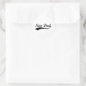 Nieuwe vader ronde sticker (Tas)