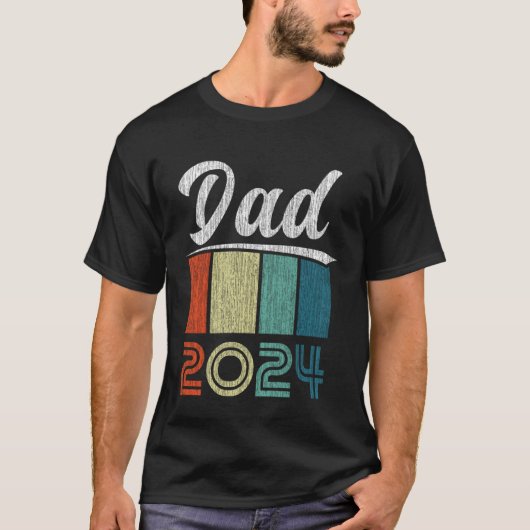 Nieuwe vader van pasgeboren vader 2024 t-shirt (Voorkant)