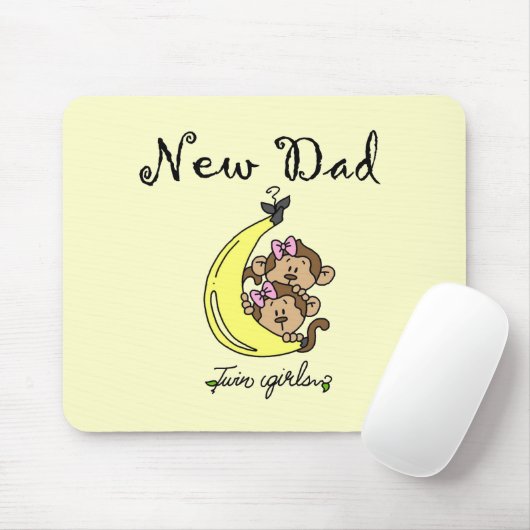 Nieuwe vader van Twin Girls Tshirts en Gifts Muismat (Met muis)