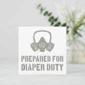 Nieuwe vader voorbereid voor luidere dienst kaart (Staand voorkant)