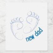 Nieuwe vader wijn etiket (Enkel label)