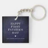 Nieuwe vaders foto op maat van First Fathers Day Sleutelhanger (Achterkant)
