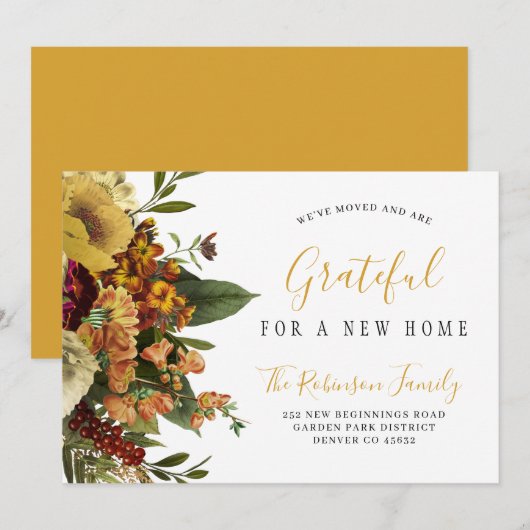 Nieuwe vakantie voor thuisgebruik met Thanksgiving Aankondiging (Voorkant / Achterkant)