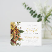 Nieuwe vakantie voor thuisgebruik met Thanksgiving Aankondigingskaart (Staand voorkant)