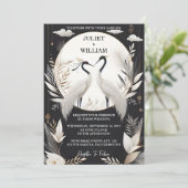 Nieuwe Veer Rustieke Aziatische Sky Cloud Crane Br Kaart (Staand voorkant)