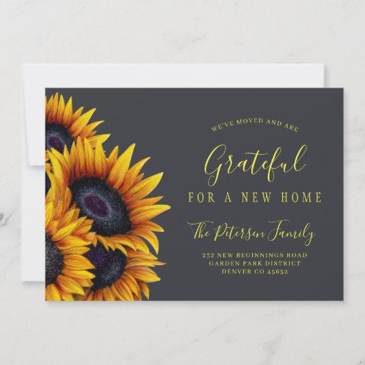 Nieuwe verandering van adres in Thanksgiving thuis Aankondiging (Voorkant)