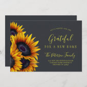 Nieuwe verandering van adres in Thanksgiving thuis Aankondiging (Voorkant / Achterkant)