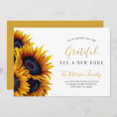 Nieuwe verandering van adres in Thanksgiving thuis Aankondiging (Voorkant / Achterkant)