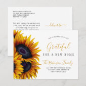 Nieuwe verandering van adres in Thanksgiving thuis Aankondigingskaart (Voorkant / Achterkant)