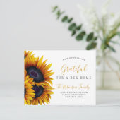 Nieuwe verandering van adres in Thanksgiving thuis Aankondigingskaart (Staand voorkant)