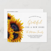 Nieuwe verandering van adres in Thanksgiving thuis Aankondigingskaart (Voorkant / Achterkant)