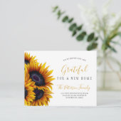 Nieuwe verandering van adres in Thanksgiving thuis Aankondigingskaart (Staand voorkant)