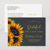 Nieuwe verandering van adres in Thanksgiving thuis Aankondigingskaart (Voorkant / Achterkant)