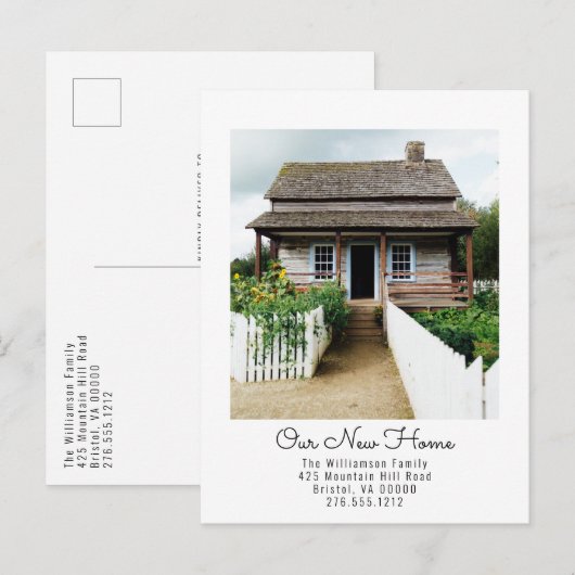 Nieuwe verandering van het Huis van de Foto van he Aankondigingskaart (Voorkant / Achterkant)