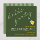 Nieuwe verjaardagsfeest uitnodiging | Eigen kaart (Voorkant / Achterkant)