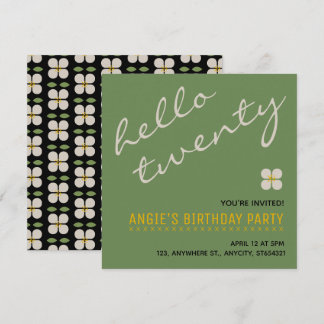 Nieuwe verjaardagsfeestje uitnodiging | Aangepaste