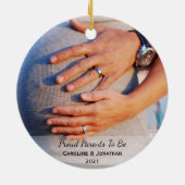 Nieuwe verwachting dat ouders een eenvoudige klass keramisch ornament (Achterkant)